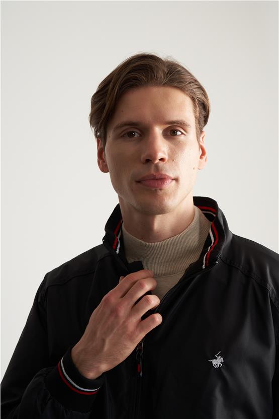 Çetinkaya Chester Polo 7342 Siyah Bondit Dik Yaka Mont