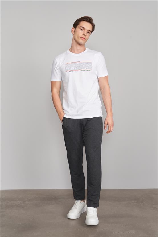 Çetinkaya Chester Polo 776 Erkek Fleto Cep Eşofman Alt Antrasitmelanj