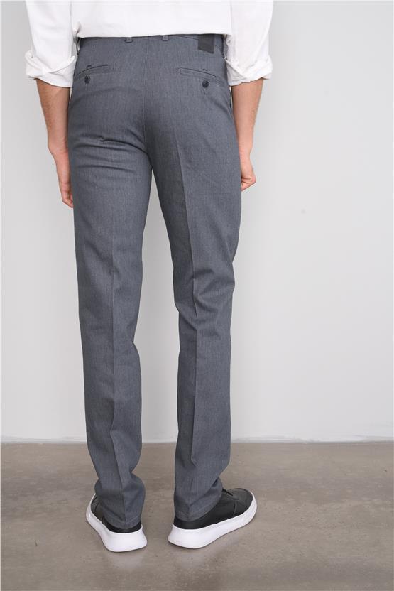 Çetinkaya Chester Polo 9352 Geniş Paça Regular Tencel Gri Pantolon