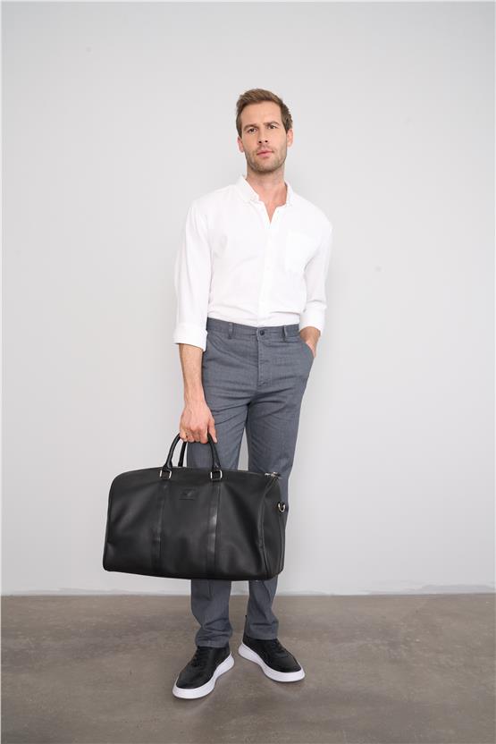 Çetinkaya Chester Polo 9352 Geniş Paça Regular Tencel Gri Pantolon