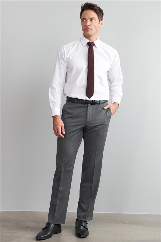 Çetinkaya Erkek T.Cotton Uzun Kol Beyaz Gömlek