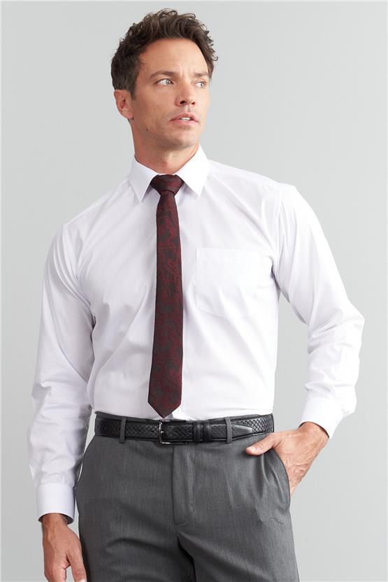 Çetinkaya Erkek T.Cotton Uzun Kol Beyaz Gömlek