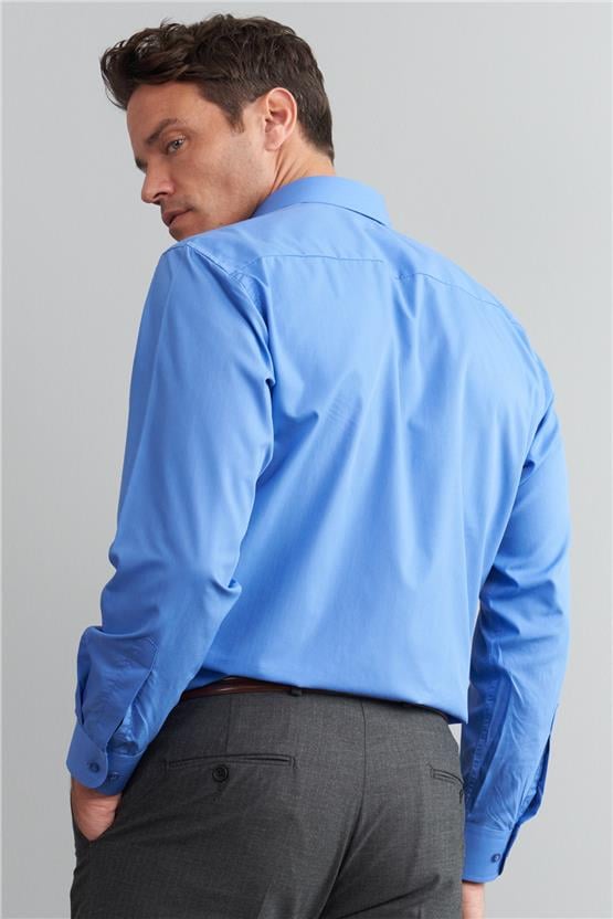 Çetinkaya Erkek T.Cotton Uzun Kol Koyu Mavi Gömlek