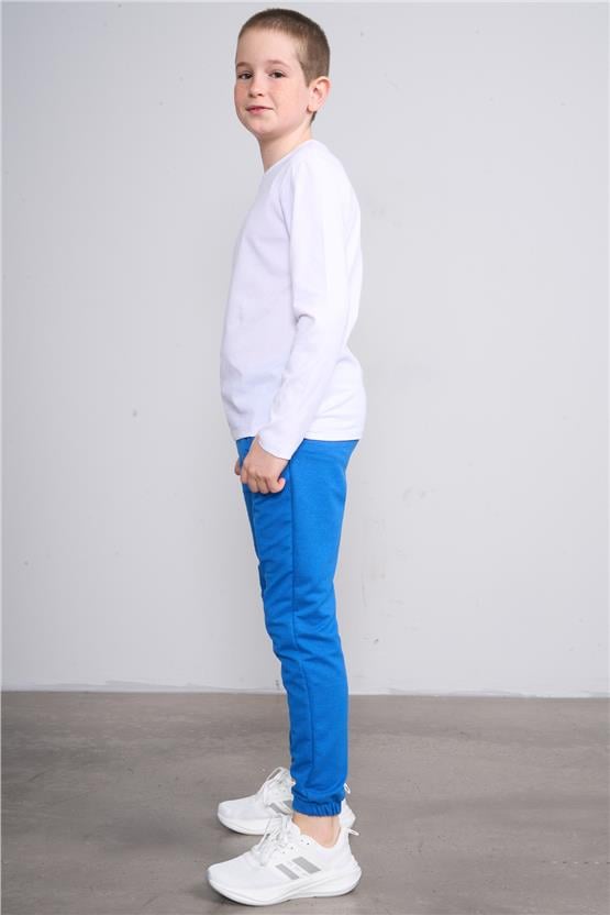 Çetinkaya FitClub 33411 Unisex 2 İplik Rejenere Eşofman Alt Saks 4-12 Yaş