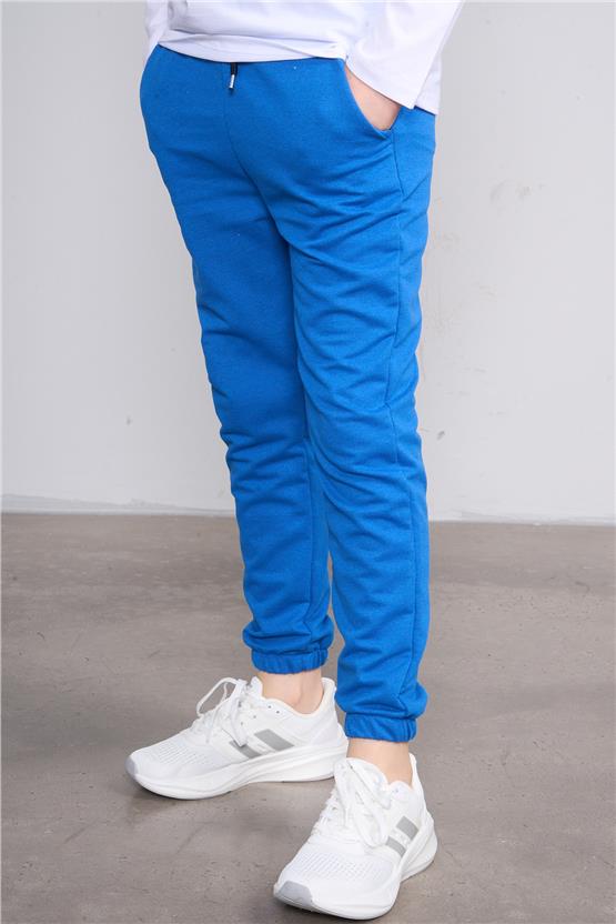 Çetinkaya FitClub 33411 Unisex 2 İplik Rejenere Eşofman Alt Saks 4-12 Yaş