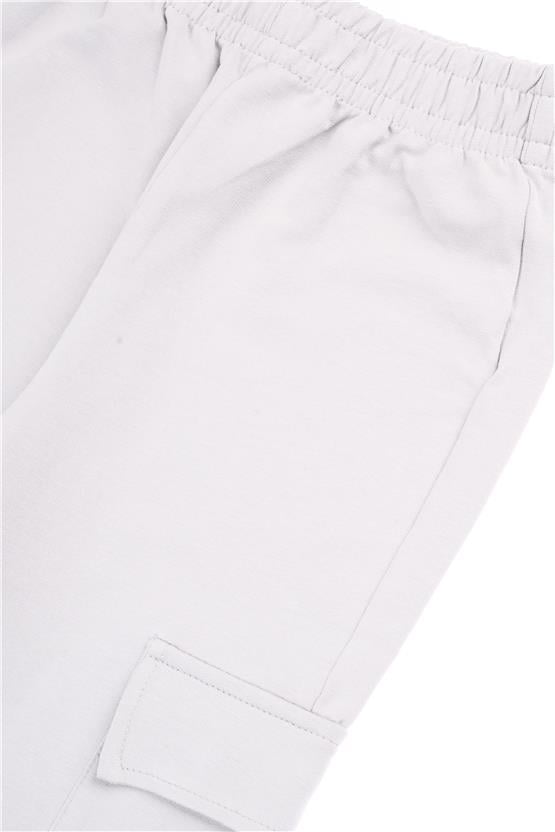 Çetinkaya Fitclub 33458 Unisex Çocuk 2 İplik Kargo Cep Eşofman Alt Boyalı Gri 4-12 Yaş