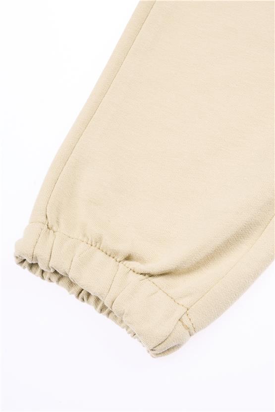 Çetinkaya Fitclub 33603 Erkek Çocuk 2 İplik Eşofman Alt Açık Soft Haki 4-12 Yaş