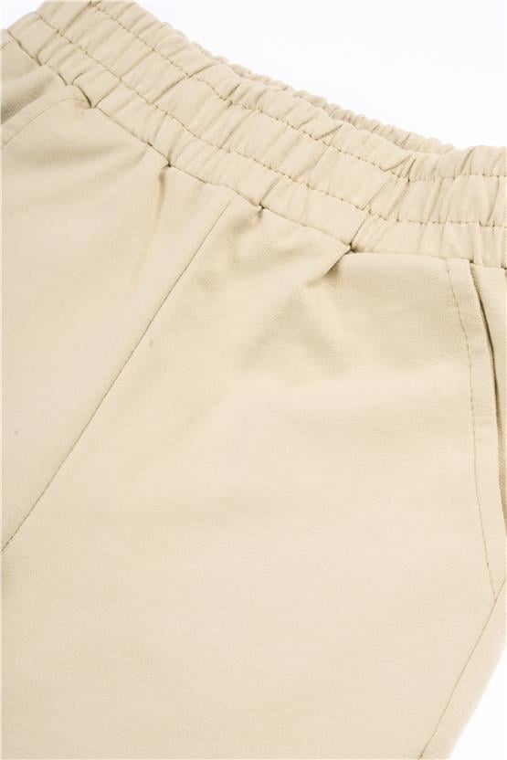 Çetinkaya Fitclub 33603 Erkek Çocuk 2 İplik Eşofman Alt Açık Soft Haki 4-12 Yaş