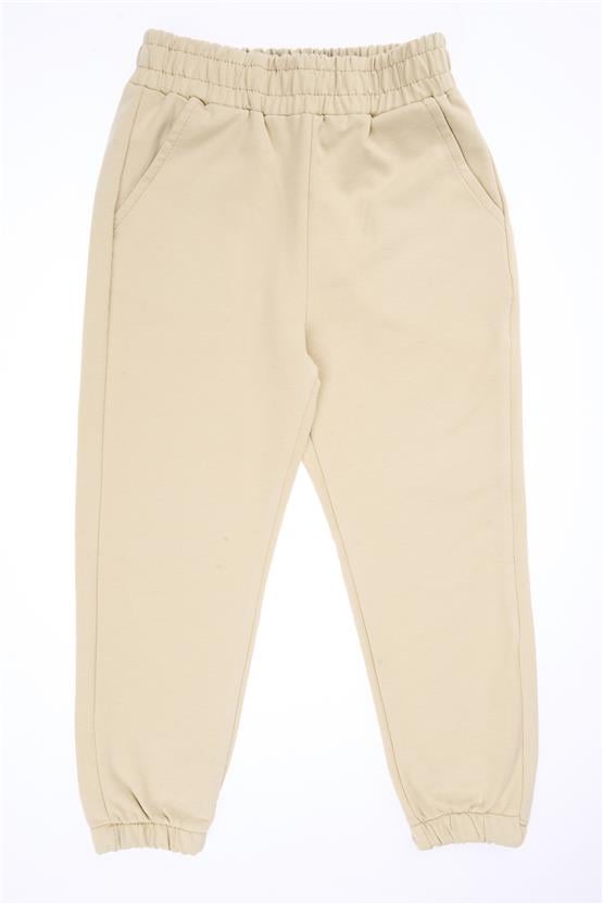 Çetinkaya Fitclub 33603 Erkek Çocuk 2 İplik Eşofman Alt Açık Soft Haki 4-12 Yaş