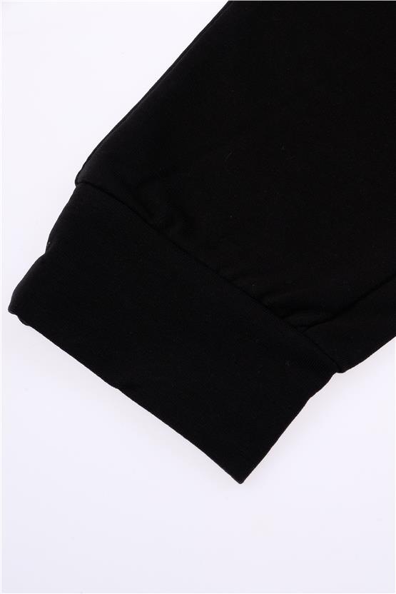 Çetinkaya Fitclub 33604 Erkek Çocuk 2 İplik Cepli Eşofman Alt Siyah 4-12 Yaş