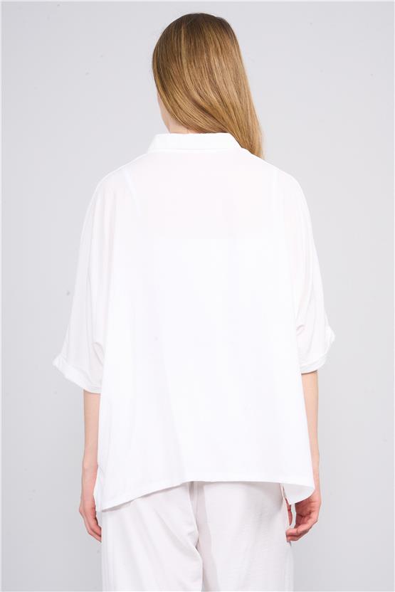 Çetinkaya Fithit 1500 Kadın Cupra Gömlek Pantolon İkili Takım Ekru