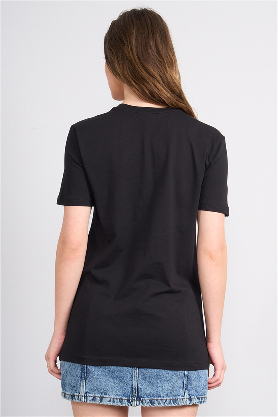 C.K Y26 3249 Fithit Byn B.Yk Regular Baskılı T-shirt Siyah