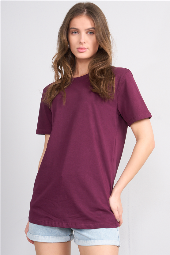 C.K Y26 3264 Fithit Byn B.Yk 30/1 Penye Basic Regular T-shirt Mürdüm