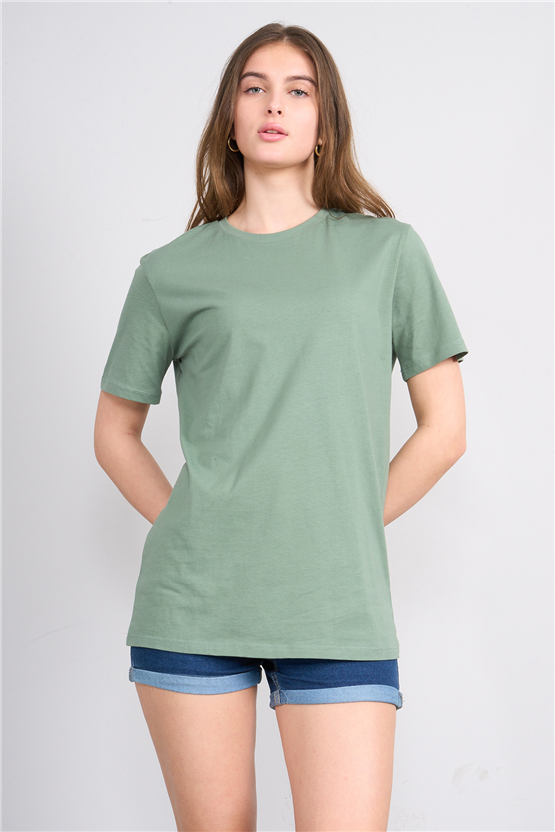 C.K Y26 3264 Fithit Byn B.Yk 30/1 Penye Basic Regular T-shirt Haki