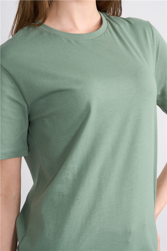 C.K Y26 3264 Fithit Byn B.Yk 30/1 Penye Basic Regular T-shirt Haki