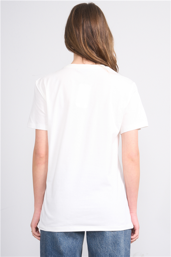 C.K Y26 3264 Fithit Byn B.Yk 30/1 Penye Basic Regular T-shirt Krem