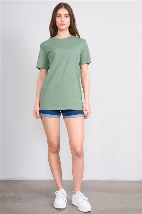 C.K Y26 3264 Fithit Byn B.Yk 30/1 Penye Basic Regular T-shirt Haki