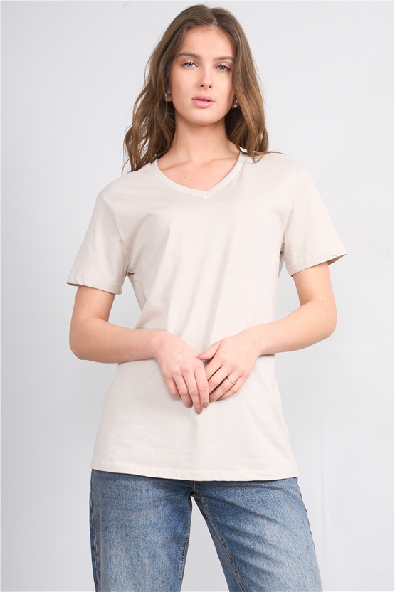 C.K Y26 3265 Fithit Byn V Yk. 30/1 Penye Basic Regular T-shirt Vizon