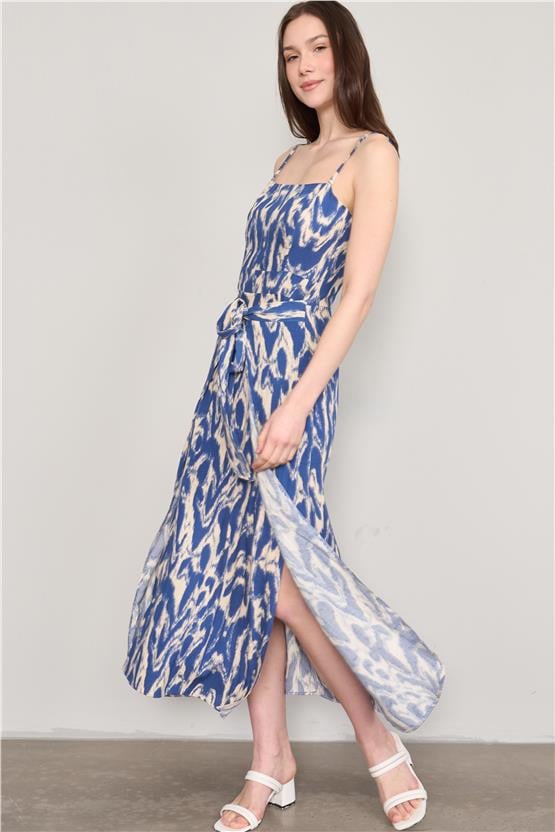 Çetinkaya Fithit 6409 Kadın Viskon Elbise Lacivert