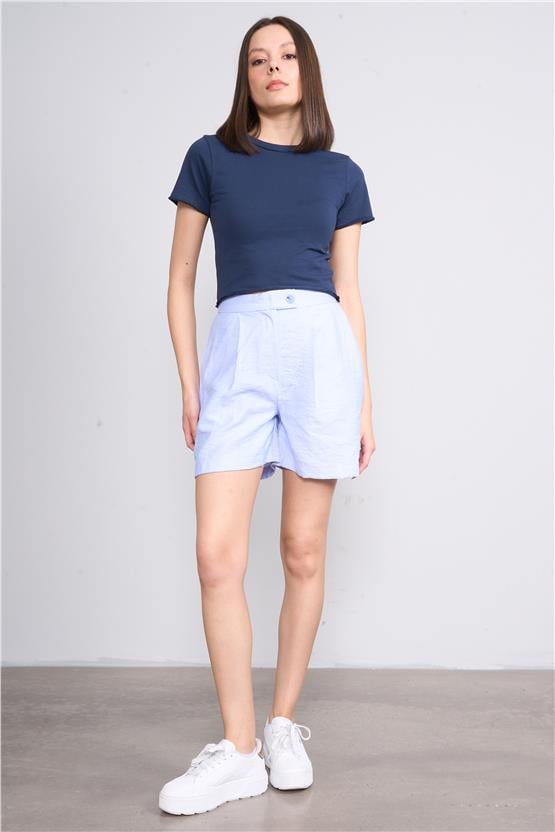 Çetinkaya Fithit 7387 Kadın Kısa Rossi Şort Açık Mavi