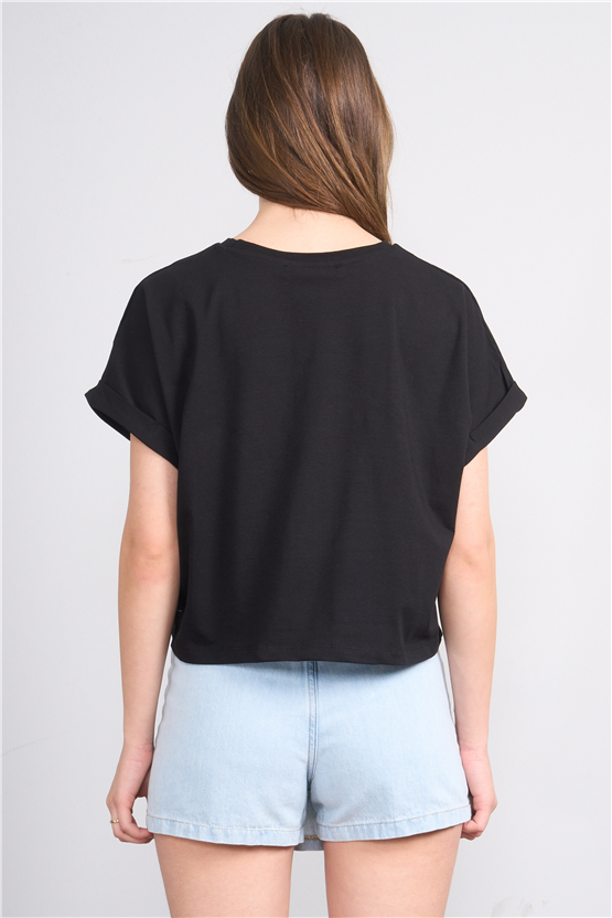 C.K Y26 8382 Fithit Byn B.Yk 30/1 Penye Oversıze T-shirt Siyah