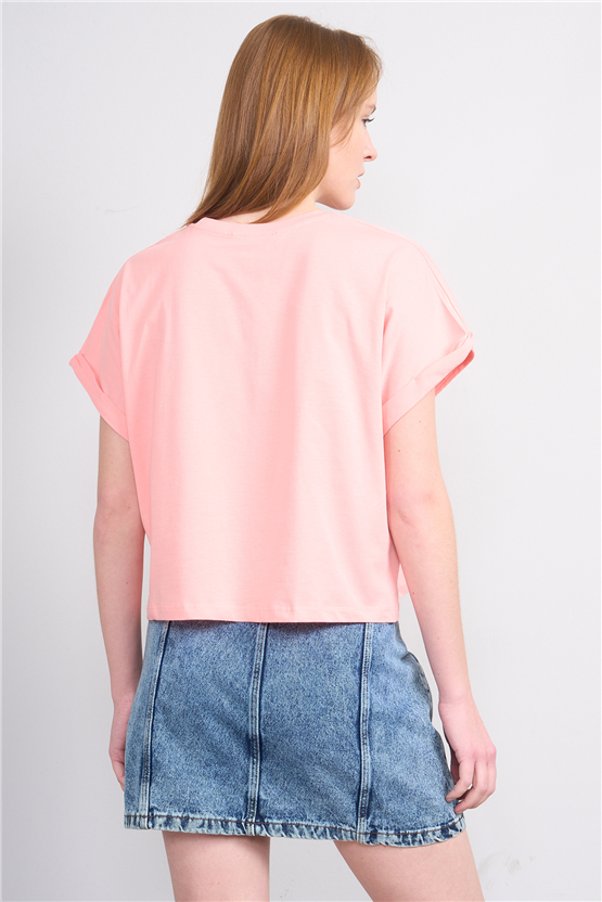 C.K Y26 8382 Fithit Byn B.Yk 30/1 Penye Oversıze T-shirt A.Somon