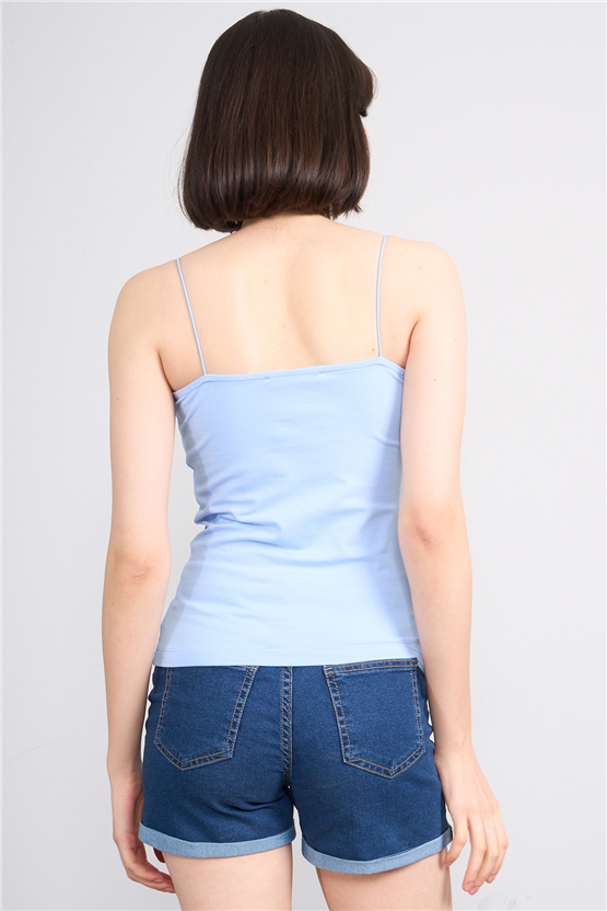 C.K Y26 8445 Fithit Byn Ip Askılı Penye Atlet Bebe Mavi