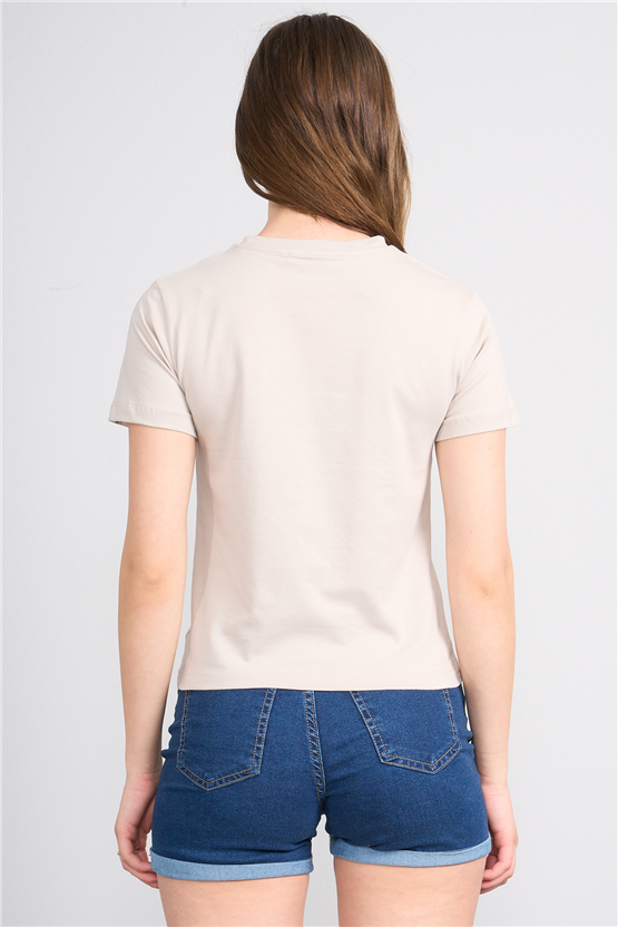 C.K Y26 8501 Fithit Byn B.Yk S.Fıt Penye T-shirt Vizon