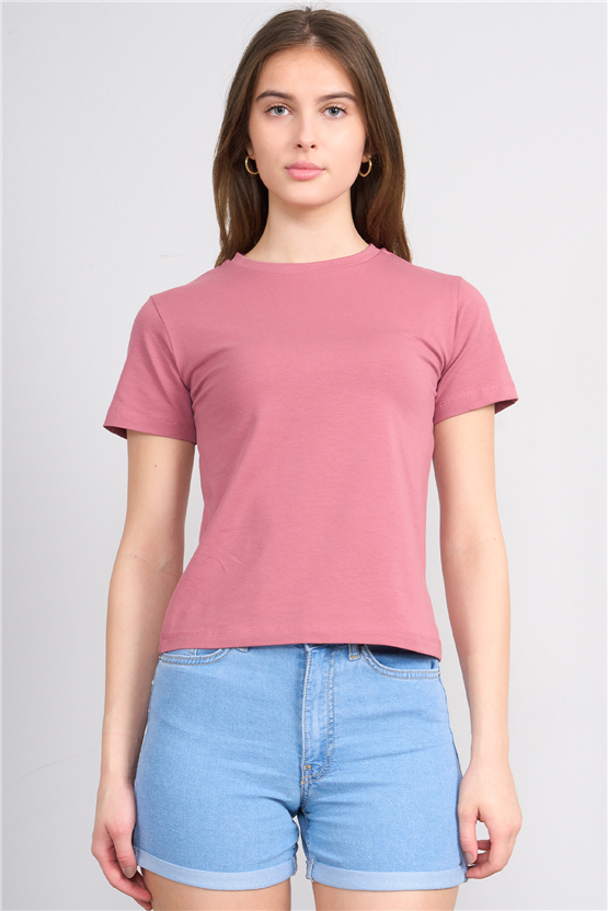 C.K Y26 8501 Fithit Byn B.Yk S.Fıt Penye T-shirt Gul Kurusu