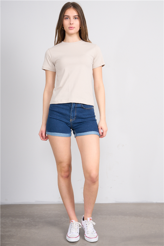 C.K Y26 8501 Fithit Byn B.Yk S.Fıt Penye T-shirt Vizon