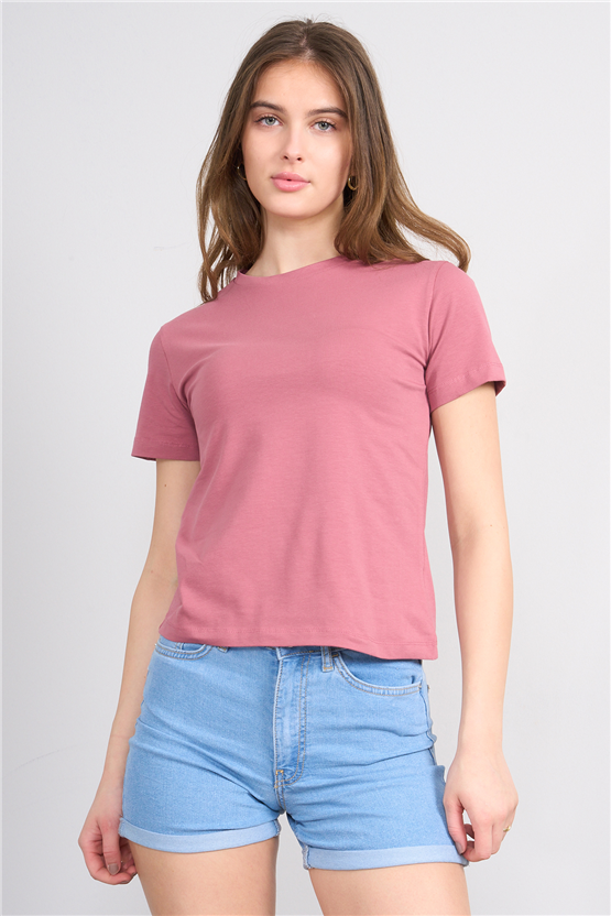 C.K Y26 8501 Fithit Byn B.Yk S.Fıt Penye T-shirt Gul Kurusu