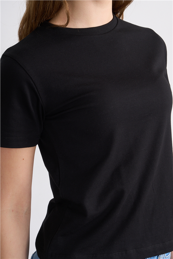C.K Y26 8501 Fithit Byn B.Yk S.Fıt Penye T-shirt Siyah
