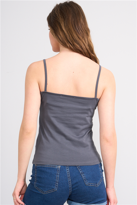 C.K Y26 8516 Fithit Byn Askılı Penye Atlet K.Gri