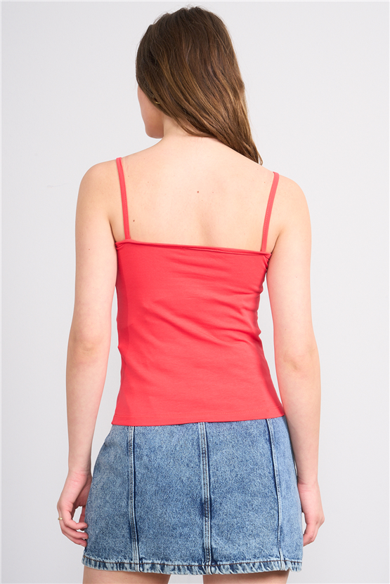 C.K Y26 8516 Fithit Byn Askılı Penye Atlet Nar Cıcegı