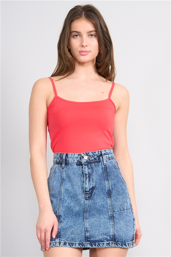 C.K Y26 8516 Fithit Byn Askılı Penye Atlet Nar Cıcegı