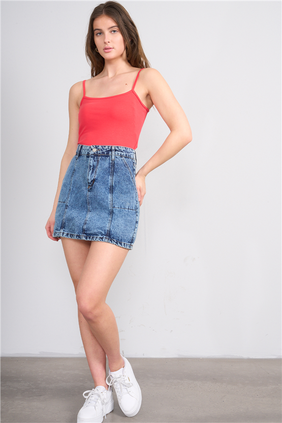 C.K Y26 8516 Fithit Byn Askılı Penye Atlet Nar Cıcegı