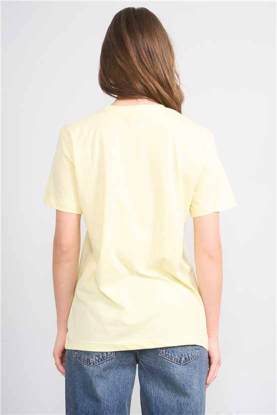 C.K Y26 8791 Fithit Byn B.Yk Regular Baskılı T-shirt U.Sarı