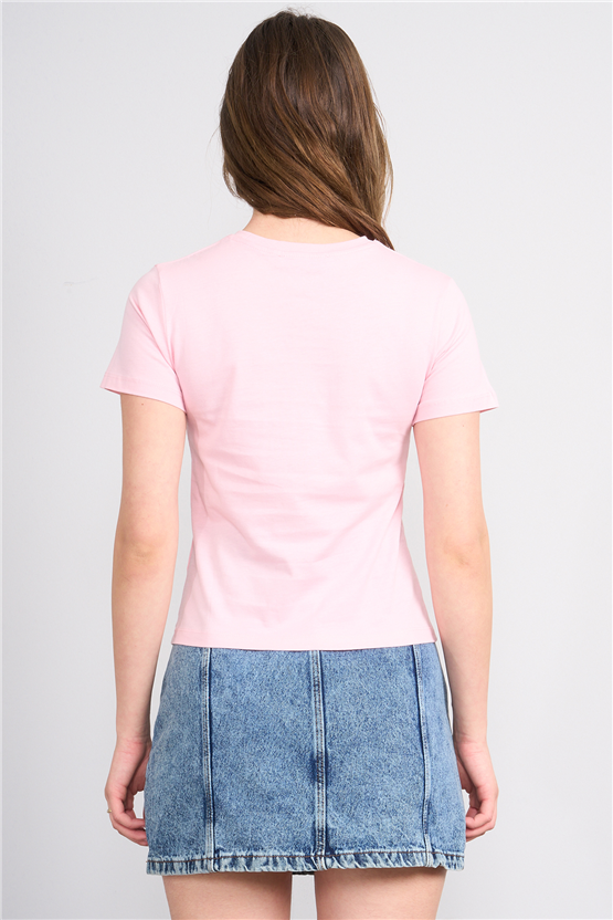 C.K Y26 8844 Fithit Byn B.Yk Regular Baskılı T-shirt A.Pembe