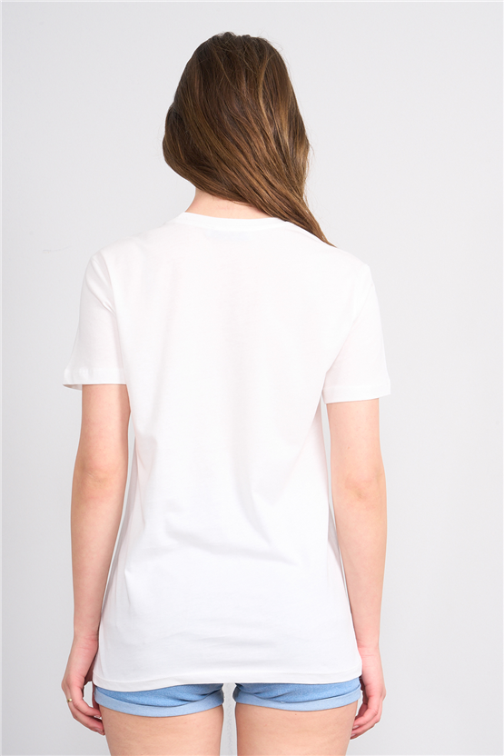 C.K Y26 8850 Fithit Byn B.Yk Regular Baskılı T-shirt Krem