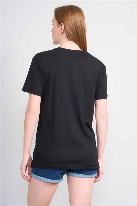 C.K Y26 8858 Fithit Byn B.Yk Regular Baskılı T-shirt Siyah