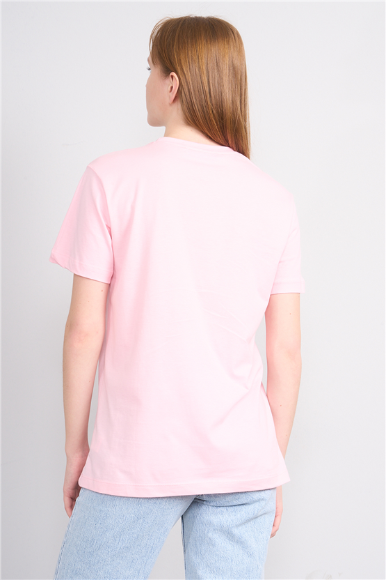 C.K Y26 8867 Fithit Byn B.Yk Regular Baskılı T-shirt A.Pembe