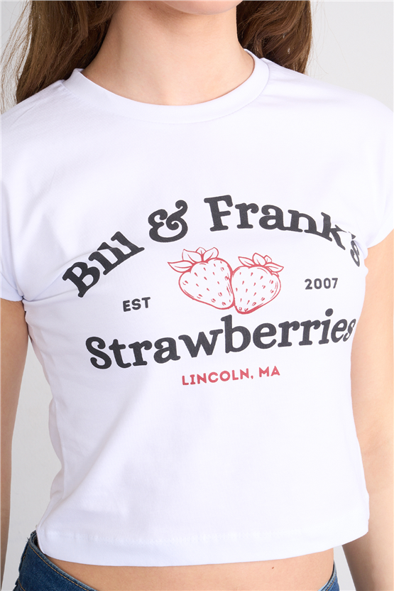 C.K Y26 8875 Fithit Byn B.Yk Slimfıt Baskılı T-shirt Beyaz