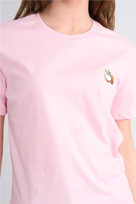 C.K Y26 8884 Fithit Byn B.Yk Regular Baskılı T-shirt A.Pembe