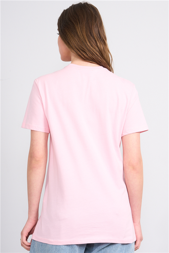 C.K Y26 8884 Fithit Byn B.Yk Regular Baskılı T-shirt A.Pembe