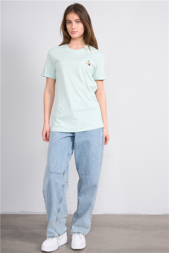 C.K Y26 8884 Fithit Byn B.Yk Regular Baskılı T-shirt Cagla