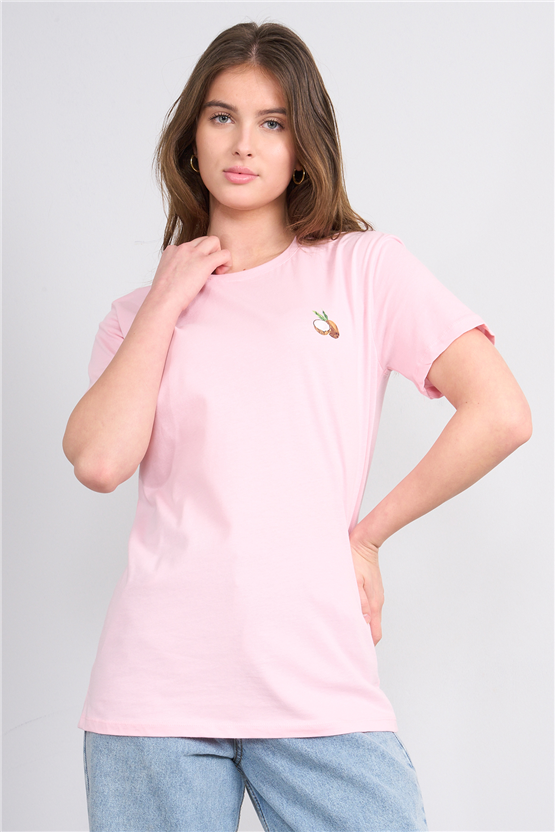 C.K Y26 8884 Fithit Byn B.Yk Regular Baskılı T-shirt A.Pembe