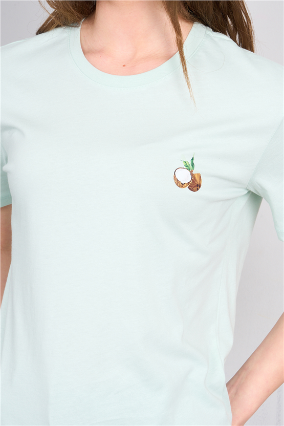 C.K Y26 8884 Fithit Byn B.Yk Regular Baskılı T-shirt Cagla