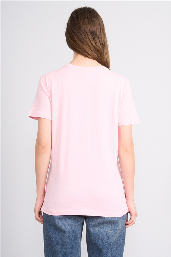 C.K Y26 8898 Fithit Byn B.Yk Regular Baskılı T-shirt A.Pembe
