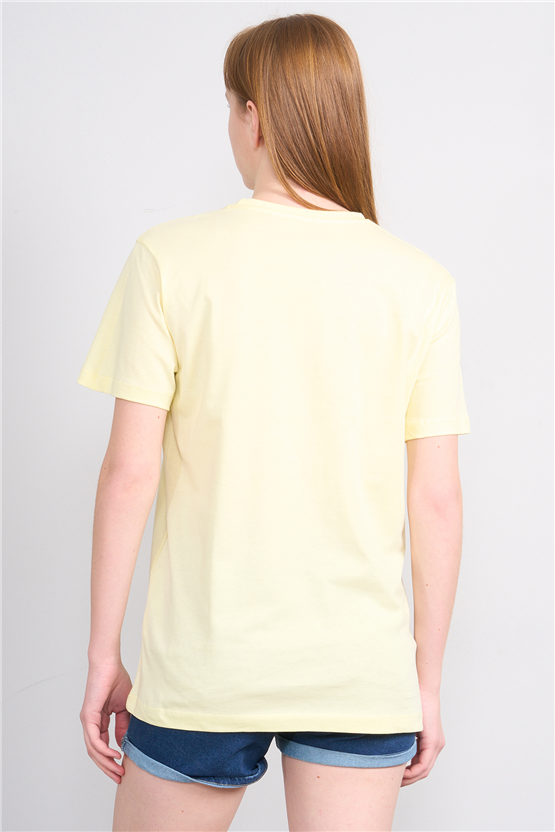 C.K Y26 8907 Fithit Byn B.Yk Regular Baskılı T-shirt U.Sarı