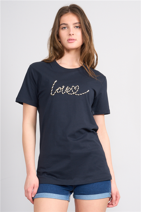 C.K Y26 8915 Fithit Byn B.Yk Regular Nakışlı T-shirt Laci